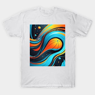 Basketball Dribble Art, Sports T-Shirt